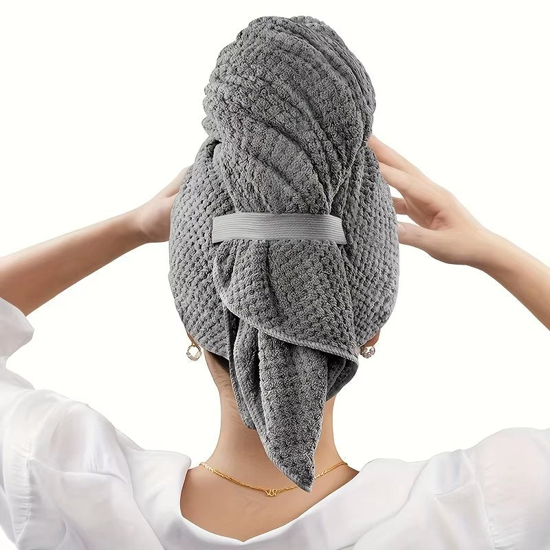 A microfiber turban that stays put