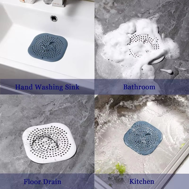 Silicone Drain Hair Catcher with Suction Cups