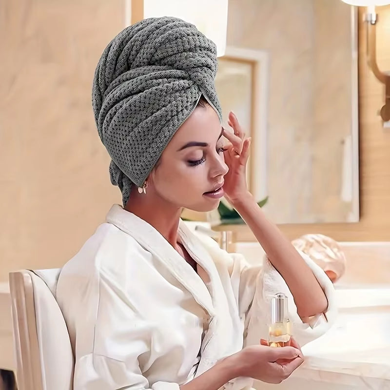 Quick-Dry Microfiber Hair Towel Turban