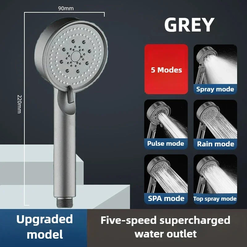 5-Mode High-Pressure Filtered Shower Head
