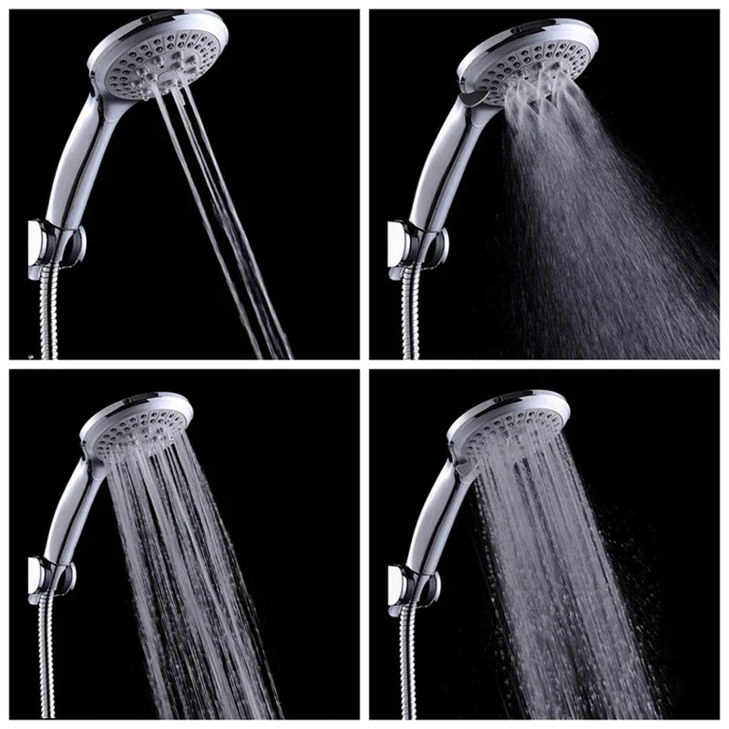 High Pressure Shower Head 5 Settings Handheld Shower Heads Spray with 5 FT Hose