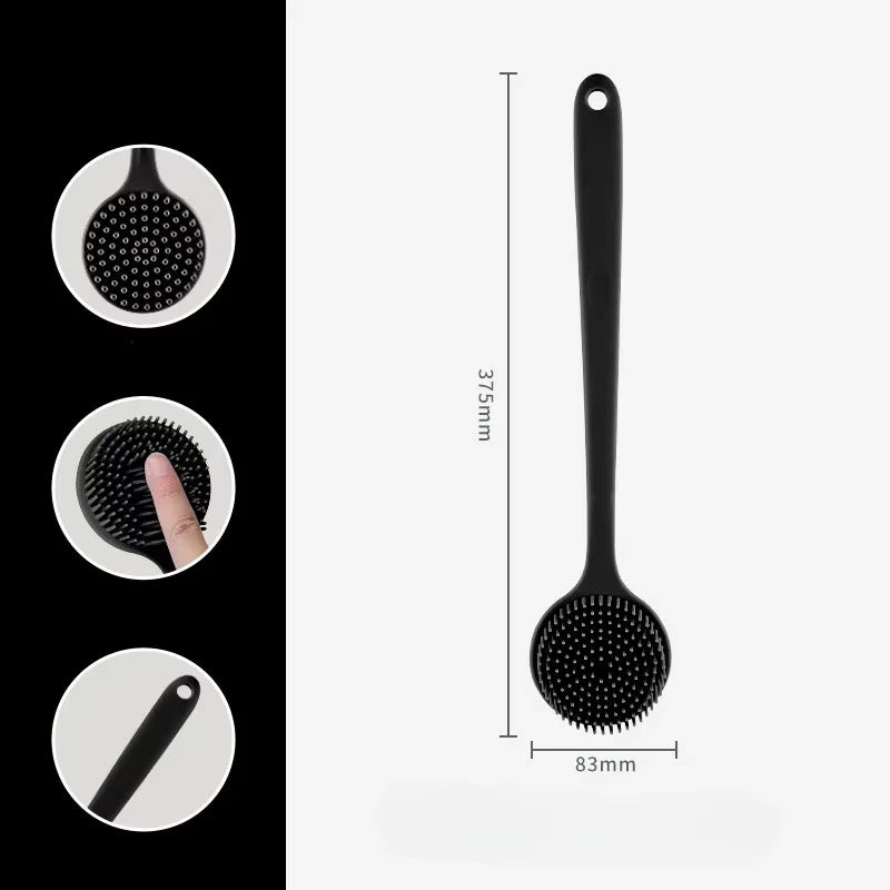 Double-Sided Silicone Back Scrubber with Long Handle
