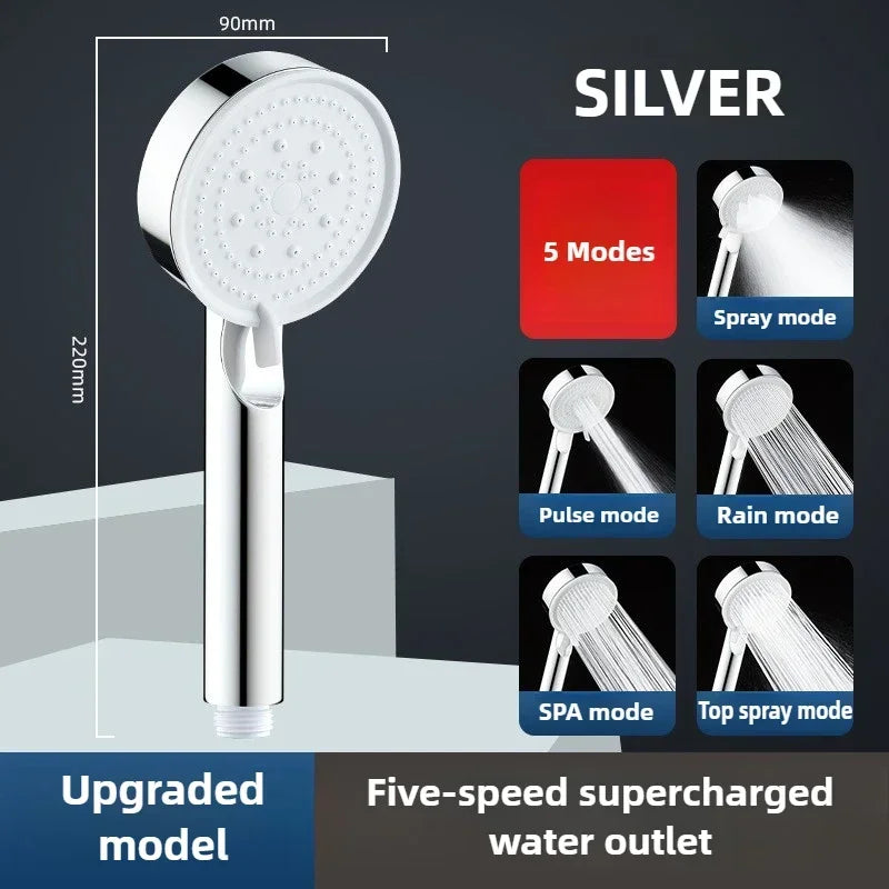 5-Mode High-Pressure Filtered Shower Head