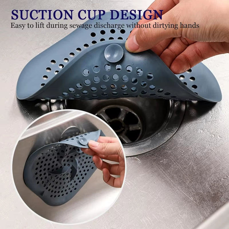 Silicone Drain Hair Catcher with Suction Cups