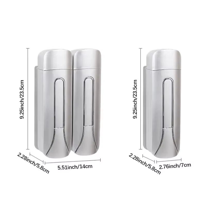 Wall-Mounted Soap Dispenser Manual Press Hand Sanitizer Shampoo Shower Gel Soap Dispenser Lotion Container Bathroom Accessories