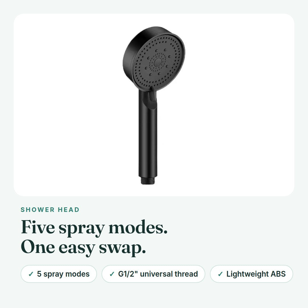 5-mode handheld shower head — overview