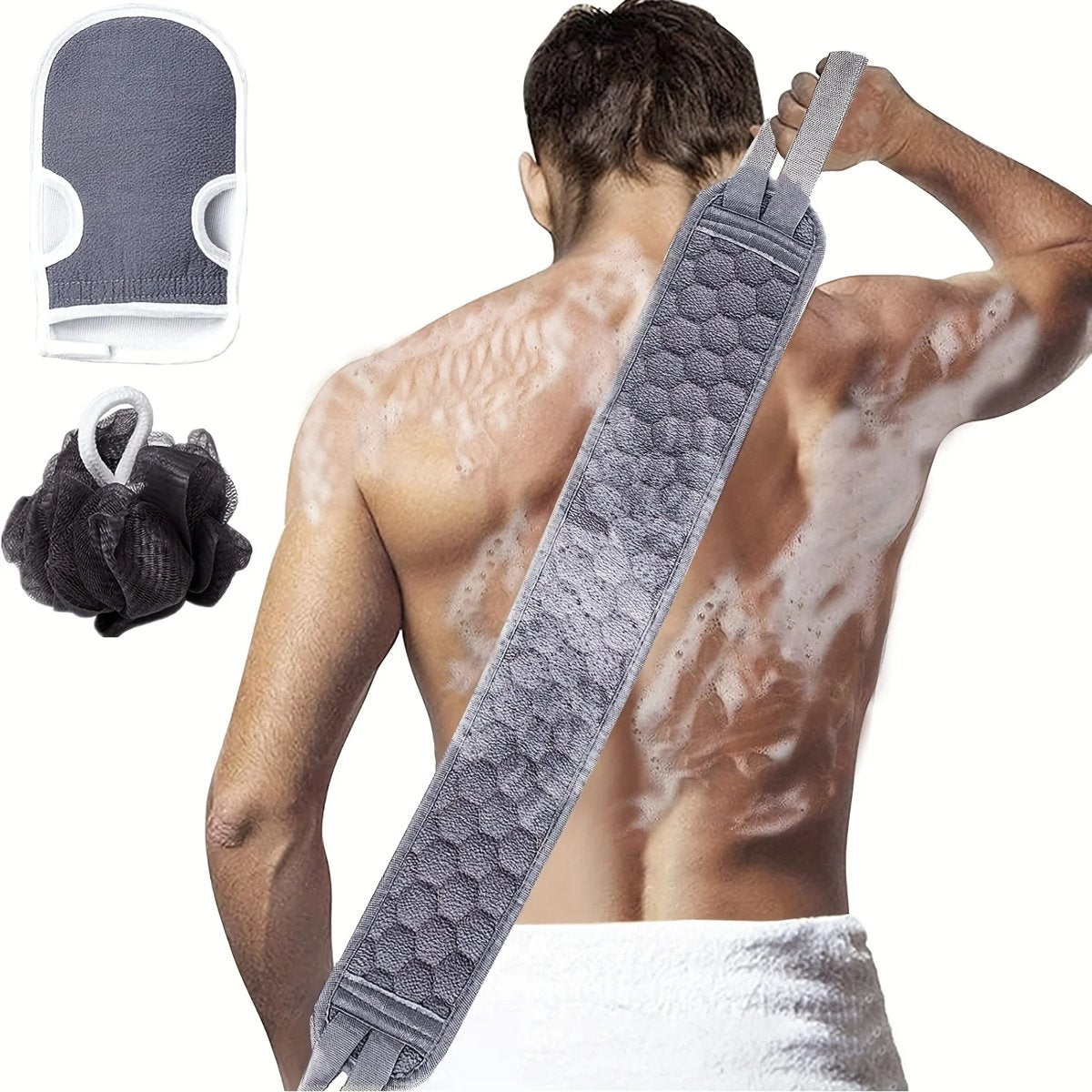 A 3-piece exfoliating set