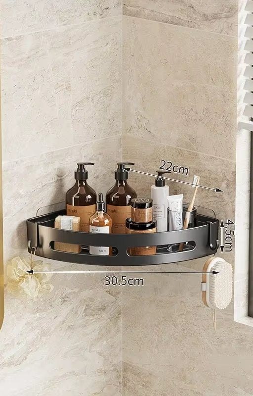A corner shelf, no drilling